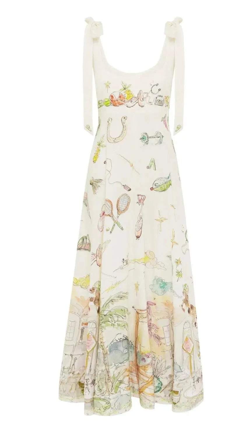 Alemais Anouk Sundress Size 8 linen with pockets photo 5
