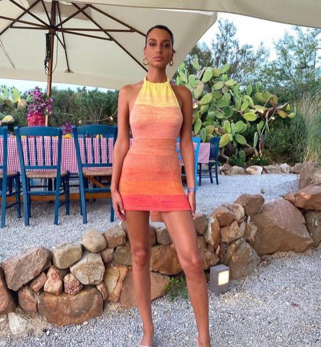 Bamba Sunset Dress Print Size 6 photo 6