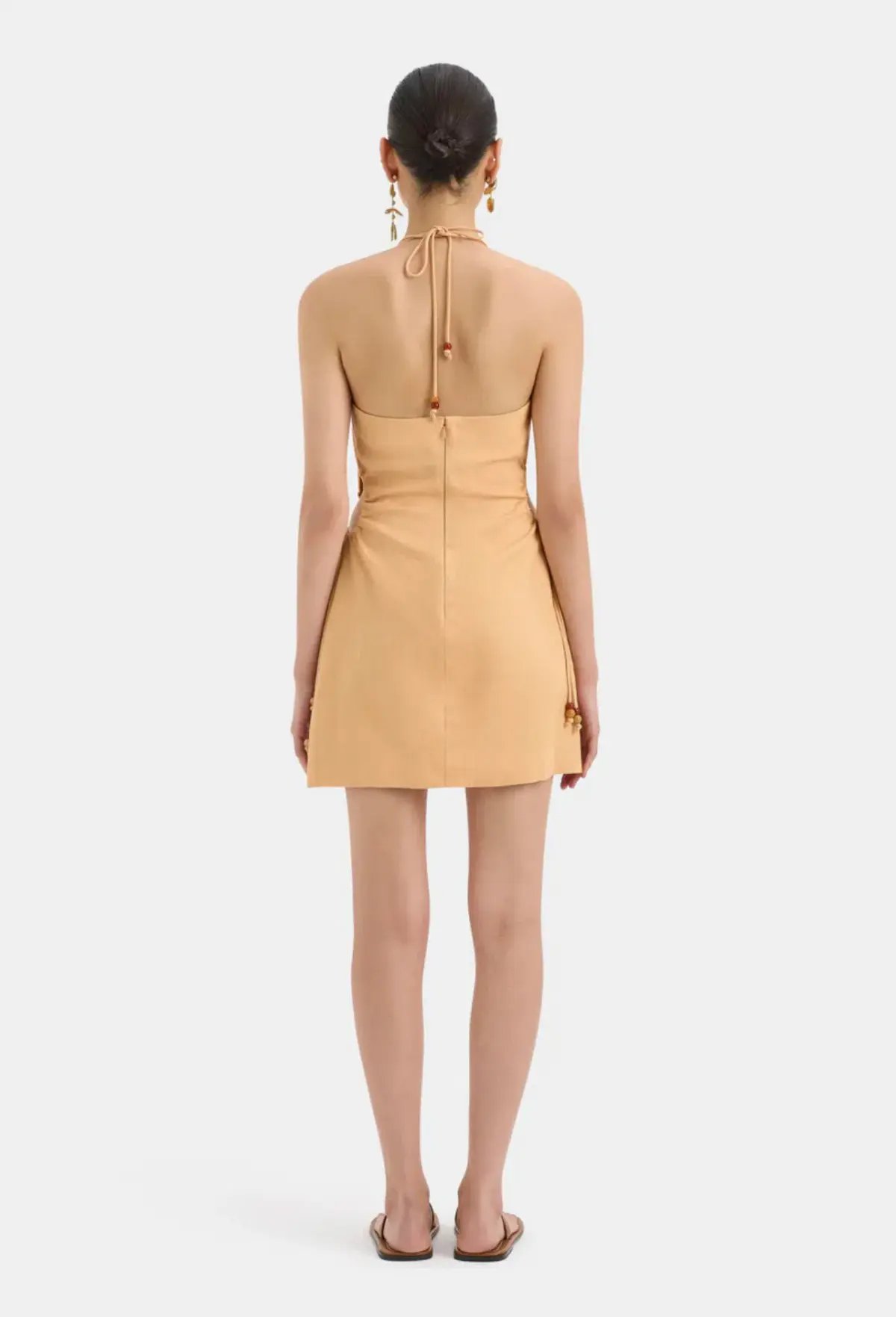 Sir the Label Antonia Beaded Mini Dress Light Tan Size 0 / AU 6 photo 3