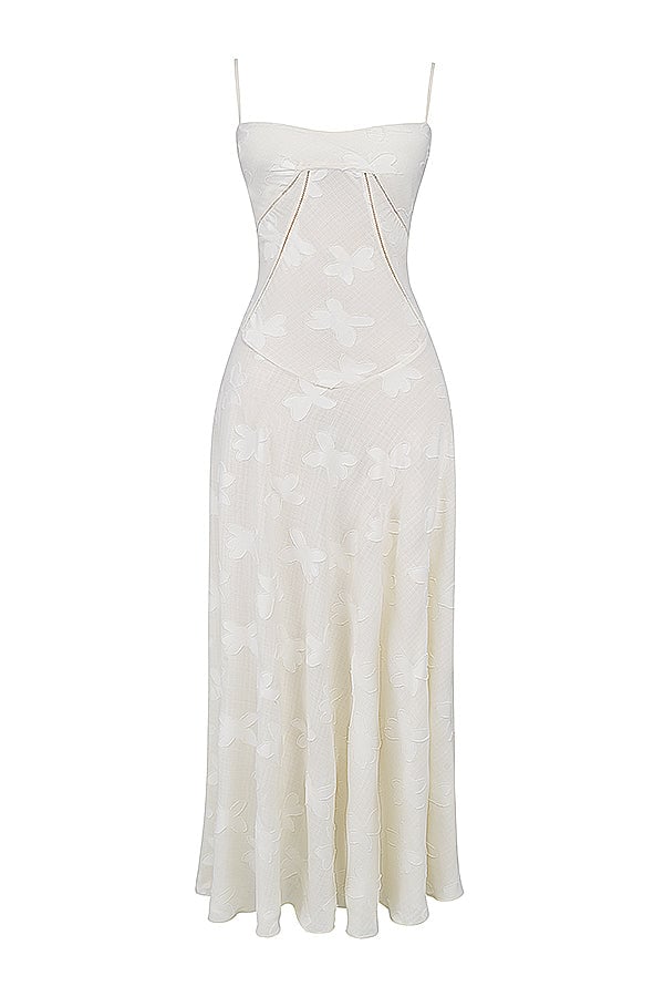HOUSE OF CB SEREN FLORAL LACE BACK MAXI DRESS - VINTAGE CREAM photo 15