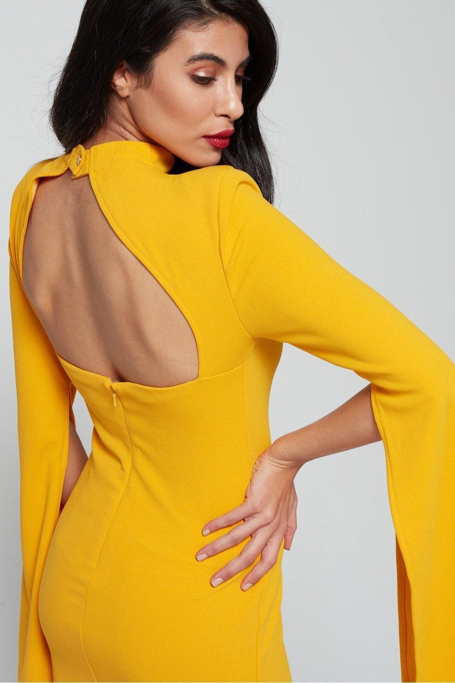 Mossman Sense of Mystery Mini Dress Yellow Size 10 photo 3