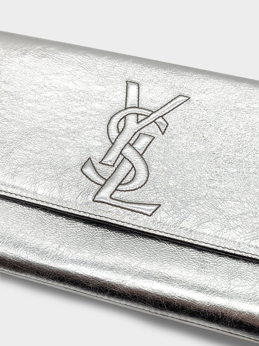 Saint Laurent Belle de Jour Clutch Silver photo 2