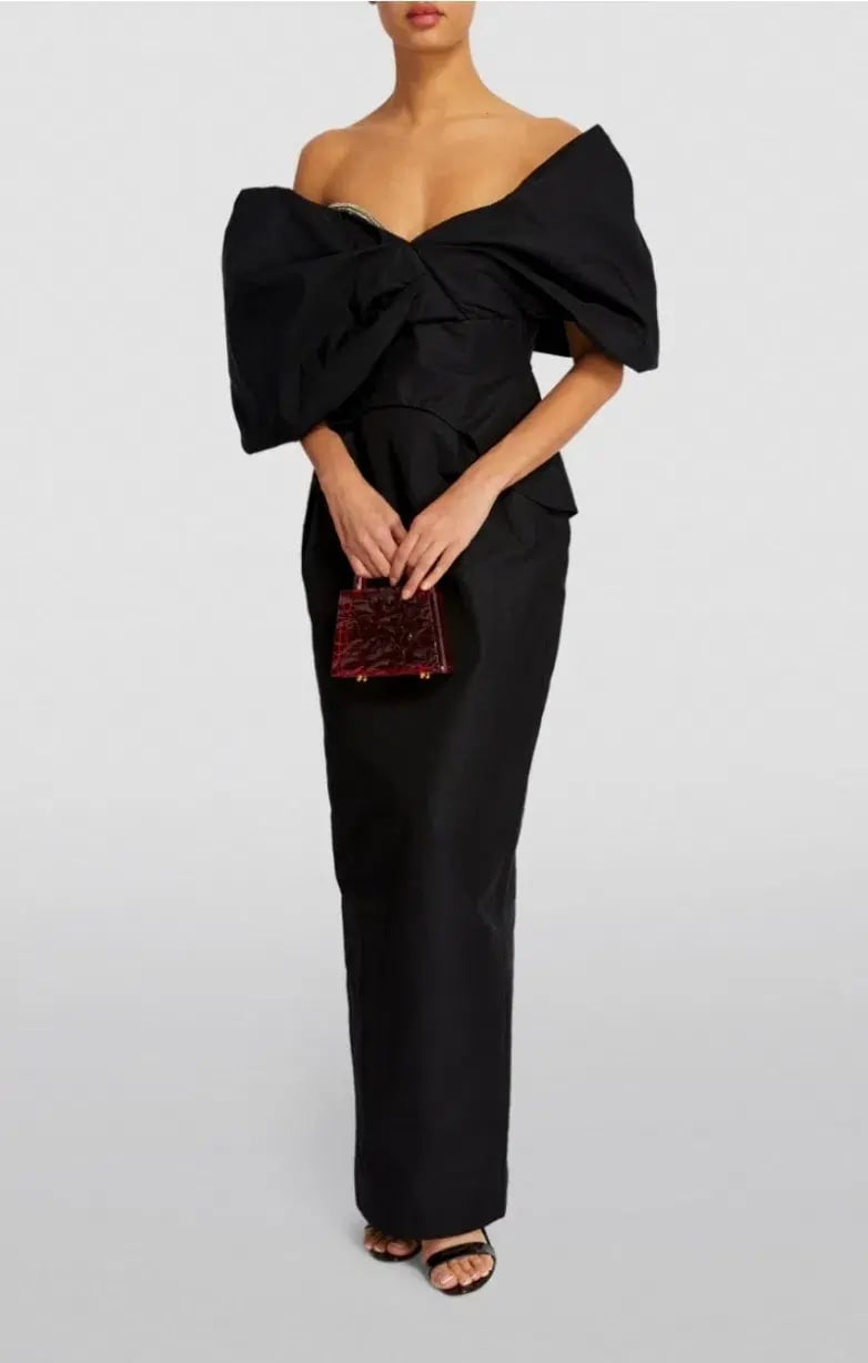 Rachel Gilbert Xavier Gown Black Size AU 10 photo 3