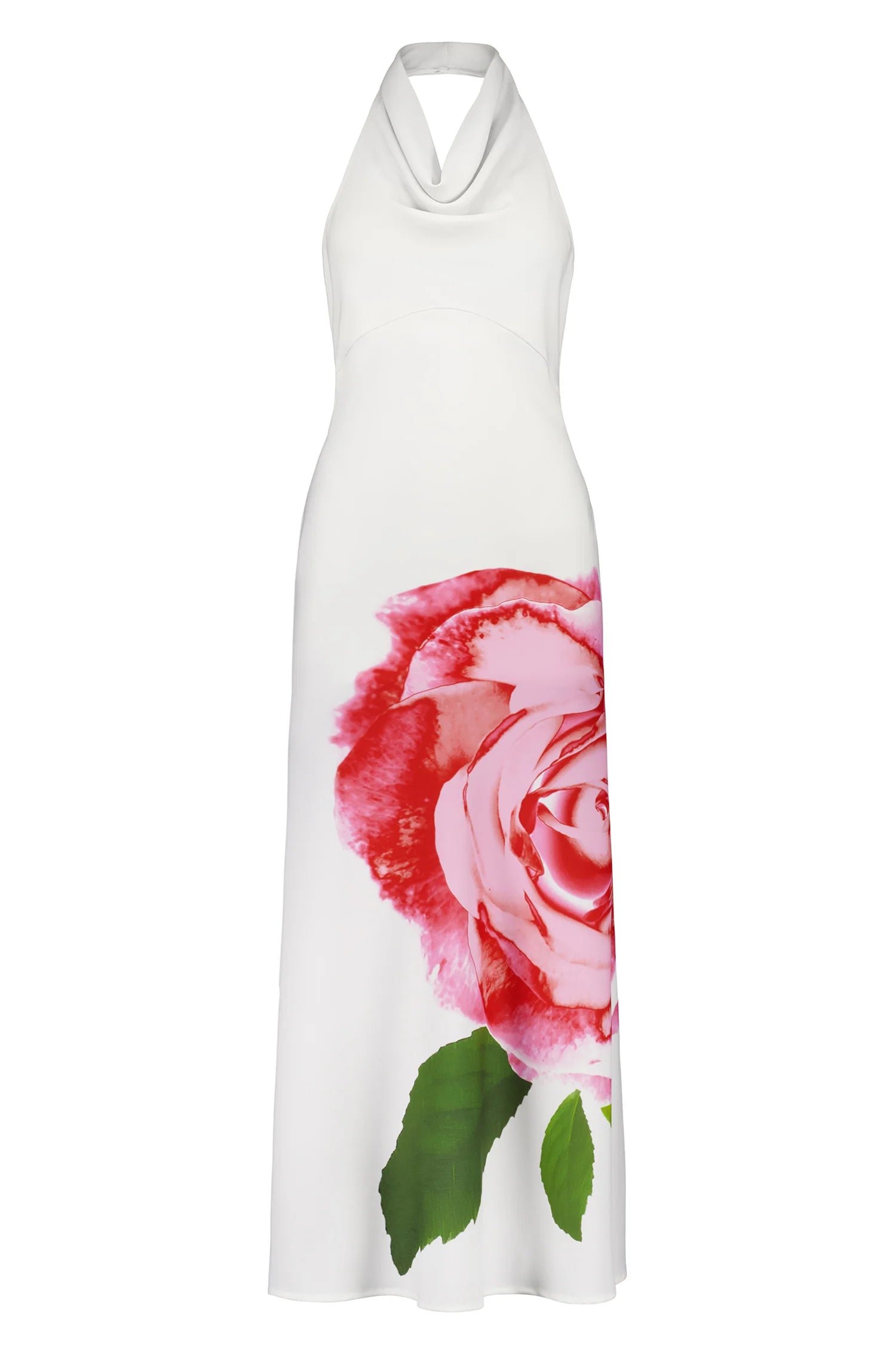 WITH HARPER LU COWL SLIP DRESS - WHITE ROSE photo 10