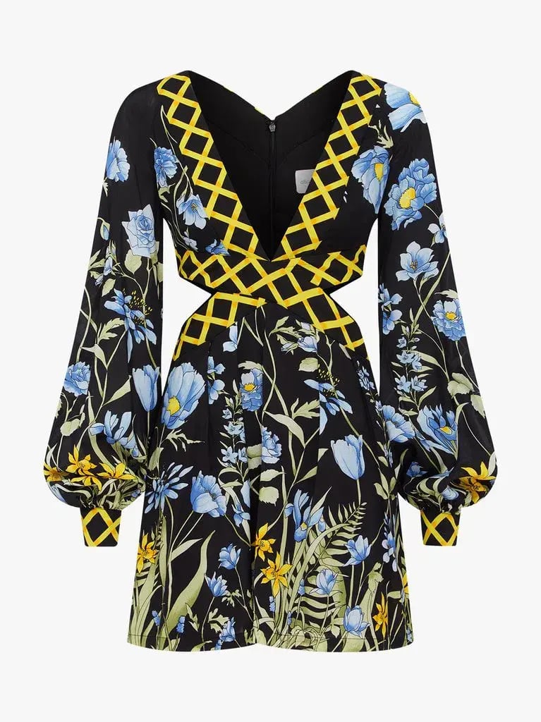 Seed Heritage Shirred Waist Mini Dress Floral Size 4 photo 7