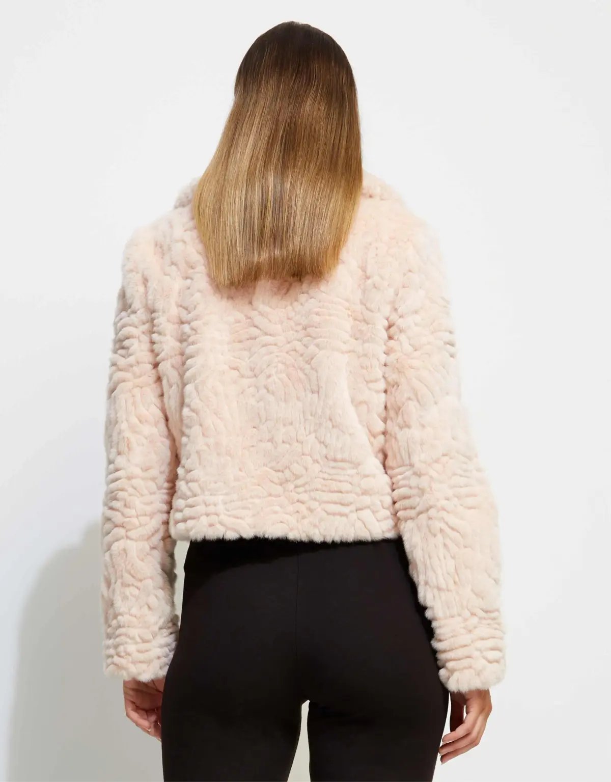 Unreal Fur Lily Jacket Peach Size 8 photo 2