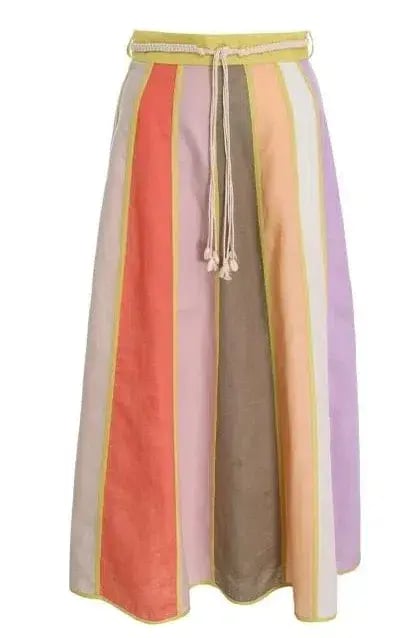 Zimmermann Lola Panelled Crop Top and Skirt Set Spliced Size 8 photo 5