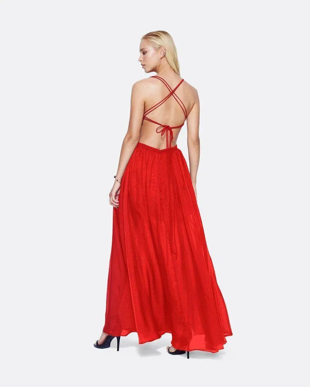Fame & Partners Mildred Dress Red Size 8 photo 2