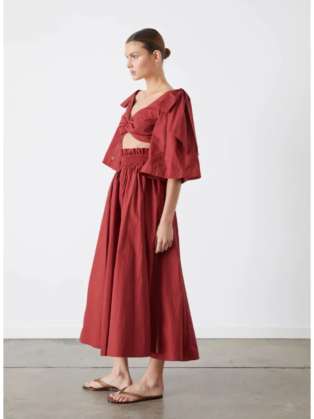 Joslin Studio Hollie Organic Cotton Crop Top + Skirt set Size 8 photo 3