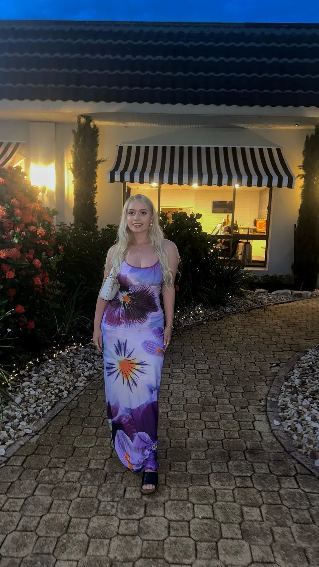 With Harper Lu Blossom Slip Maxi Dress Indigo Floral Size S/AU 8 photo 3