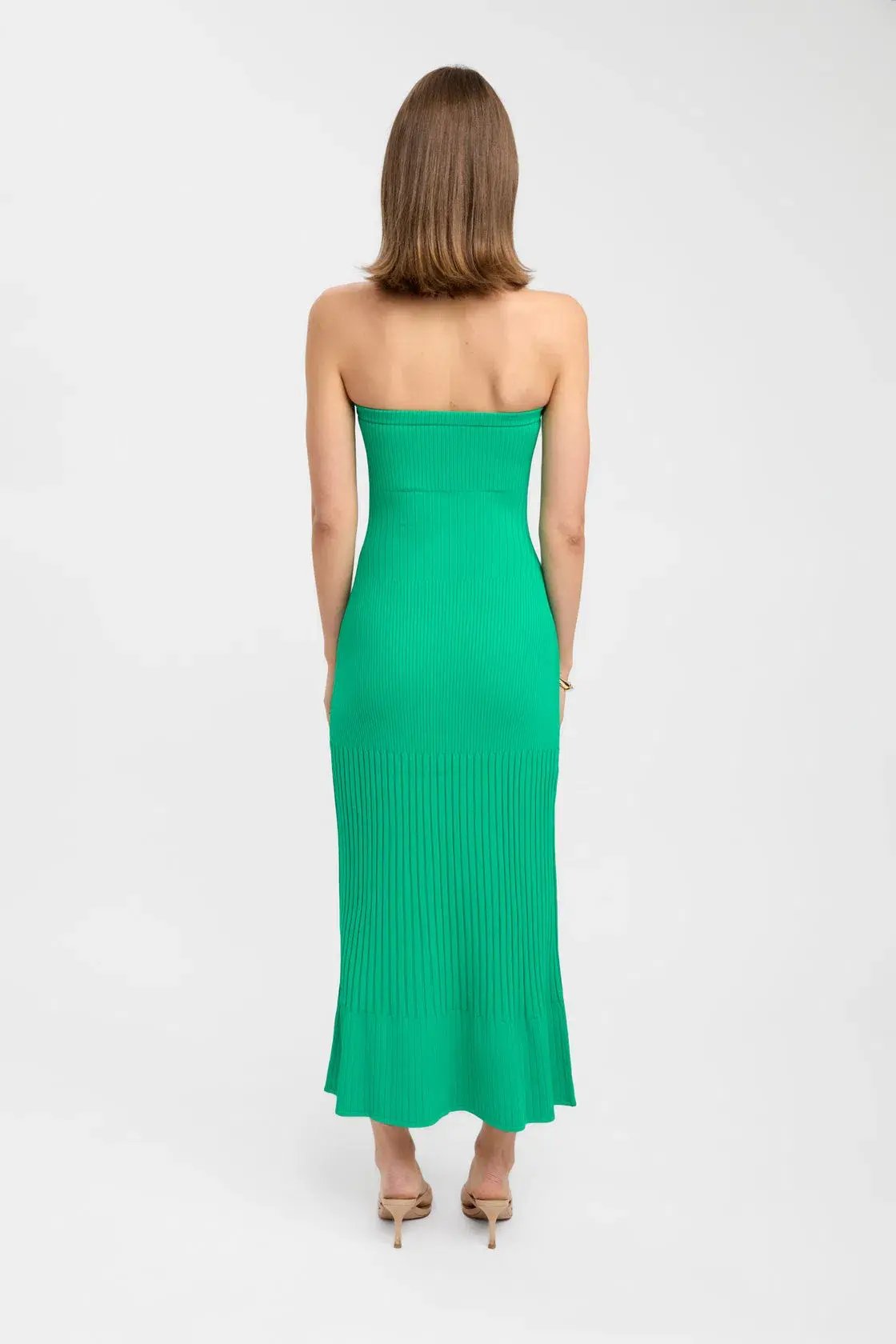 Kookai Serah Strapless Dress Green Size 10 photo 3