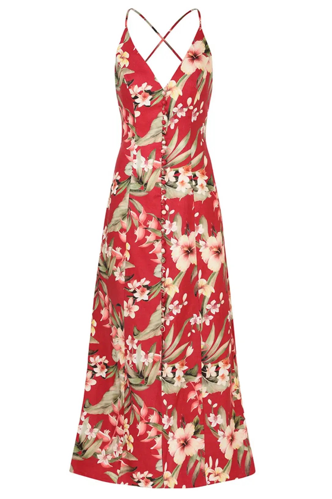 Zimmermann Lexi Slip Dress Red Palm Size 2 / AU 12 photo 4