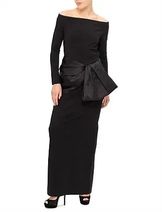 Solace London Kori Maxi Dress Black Size 16 photo 5