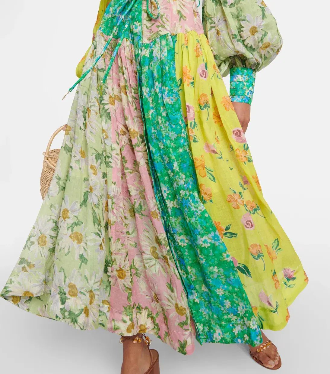 Alemais Kenzie Patchwork Shirt Dress Floral Size AU 8 photo 3