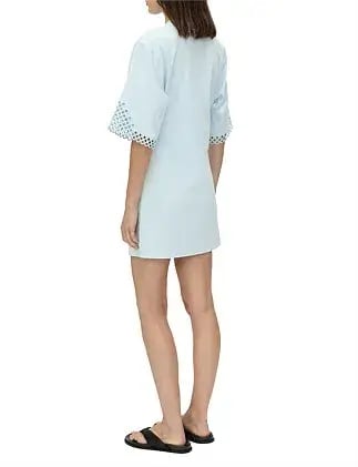 Camilla And Marc Lolani Mini Tee Dress Ice Blue Size 10 photo 3