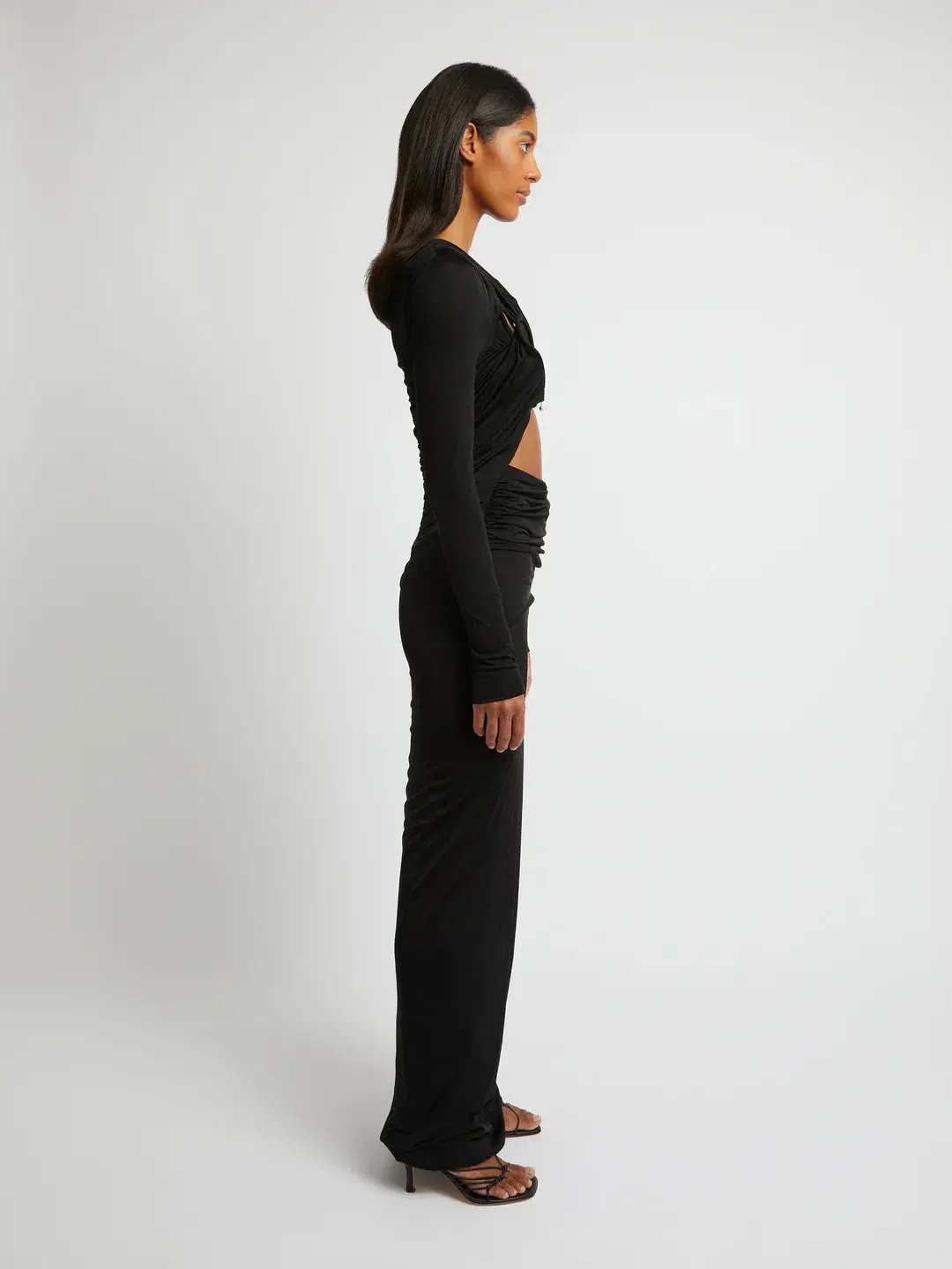 Christopher Esber Venus Long Sleeve Dress Black Size 8 / 8-10 AU photo 5