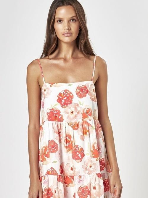 Charlie Holiday Isabella Maxi Dress Roses Print Size 8 photo 5