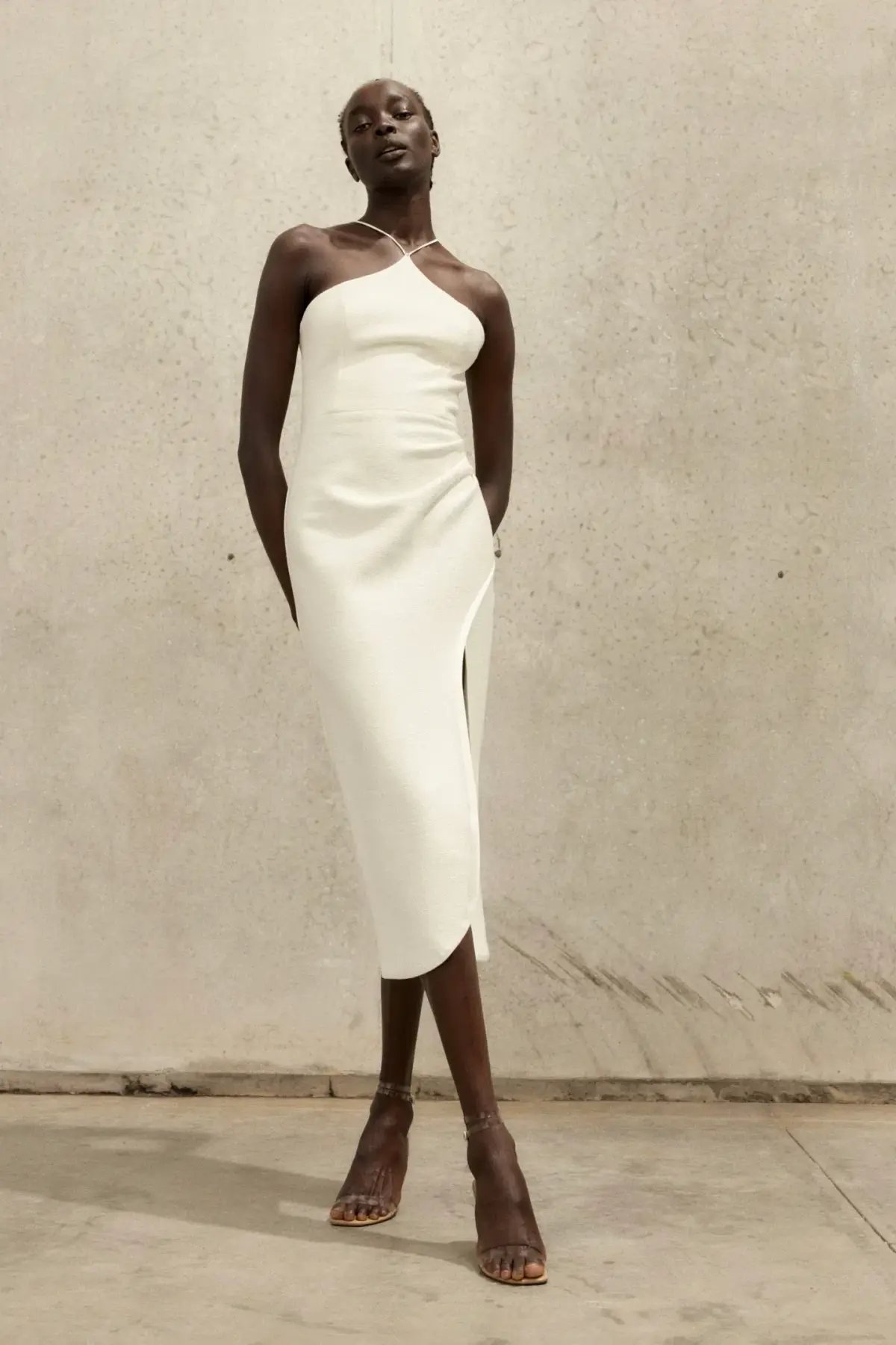 MANNING CARTELL Canvas Raffia Midi Dress WHITE Size AU 6 photo 5