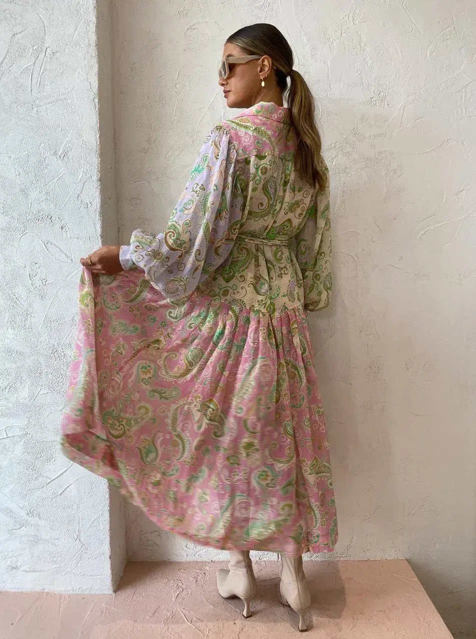Alemais - Marta Patchwork Shirt Dress Print - Size 12 photo 4