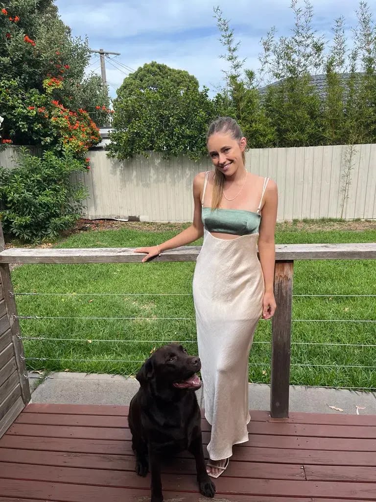 Bec & Bridge Carrie Maxi Dress Cream/Green Size 8 photo 4