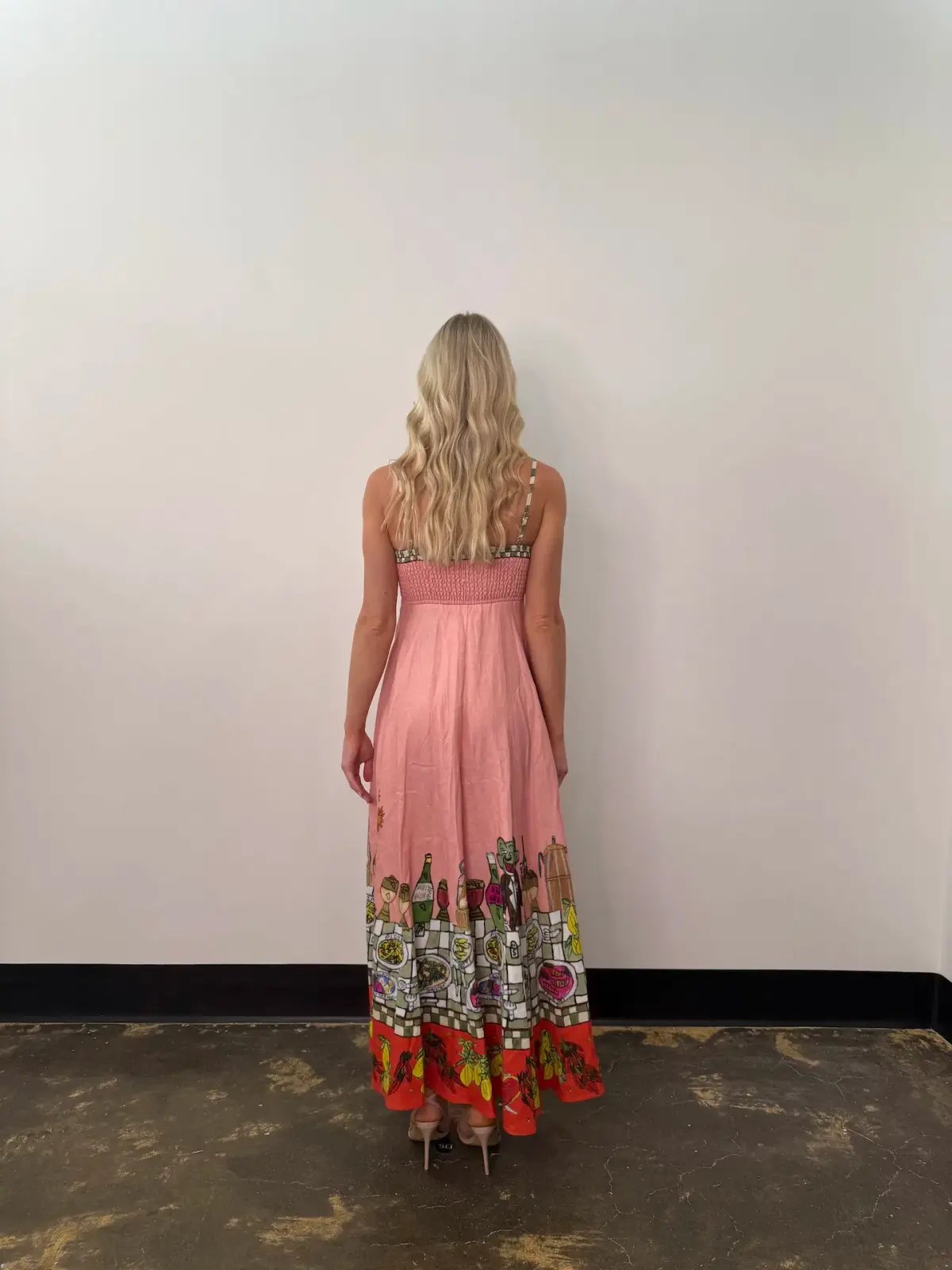 Alemais Contessa Midi Sundress Pink Print Size 8 photo 3