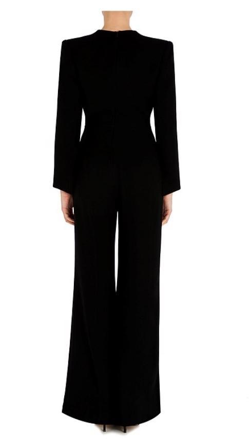 Carla Zampatti Onyx Military Precision Jumpsuit Black Size 12 photo 2