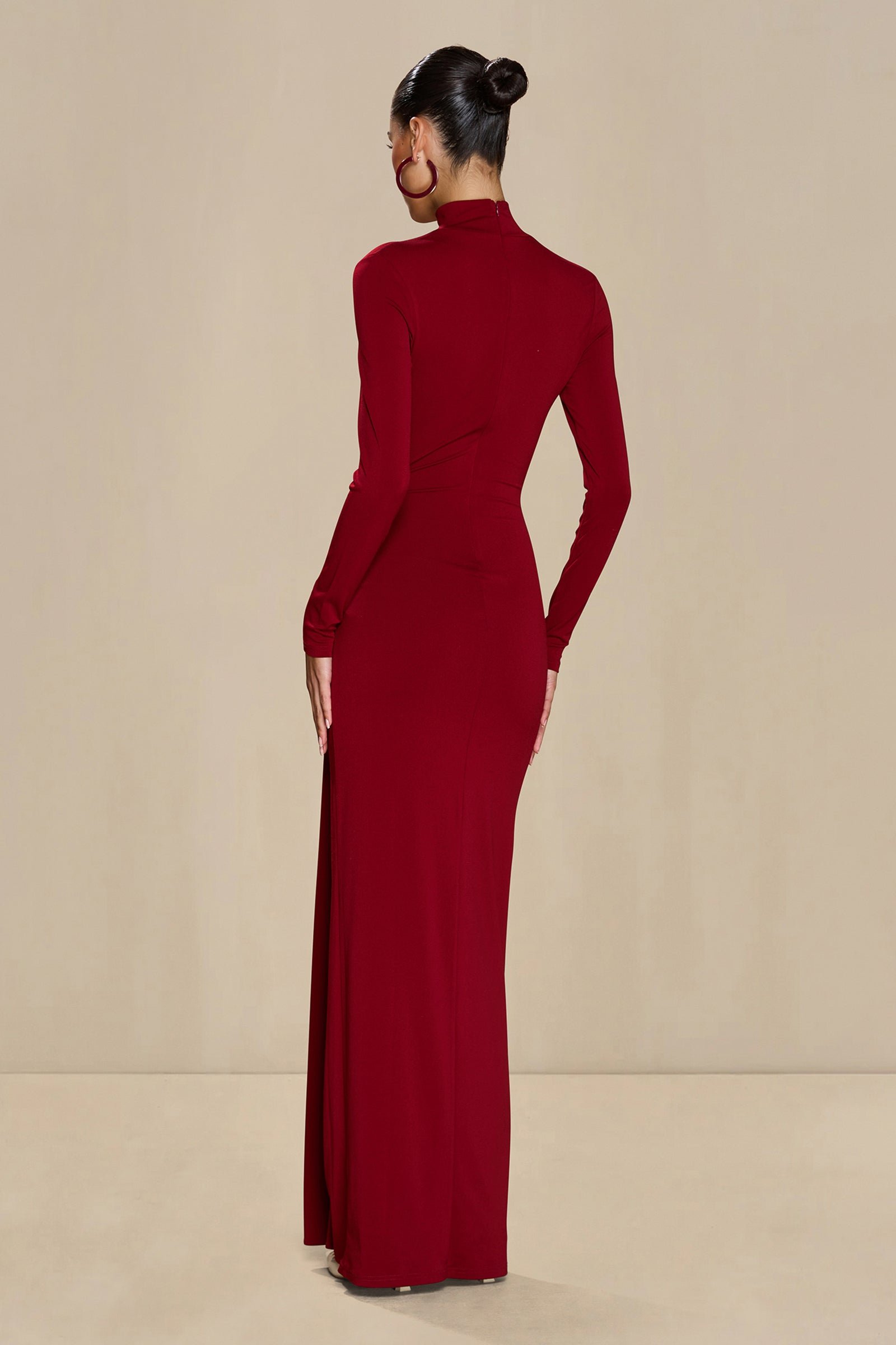 SONYA AURELIA GOWN - MERLOT photo 5