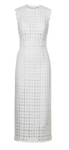 Scanlan Theodore Daisy Lace Midi Dress White Size 8 photo 3