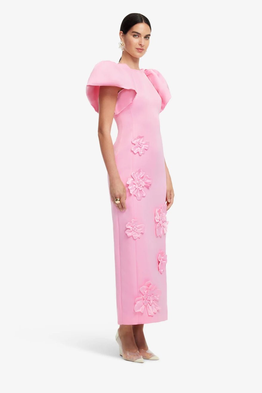 Leo Lin Lucinda Appliqué Maxi Dress - Baby Pink photo 3