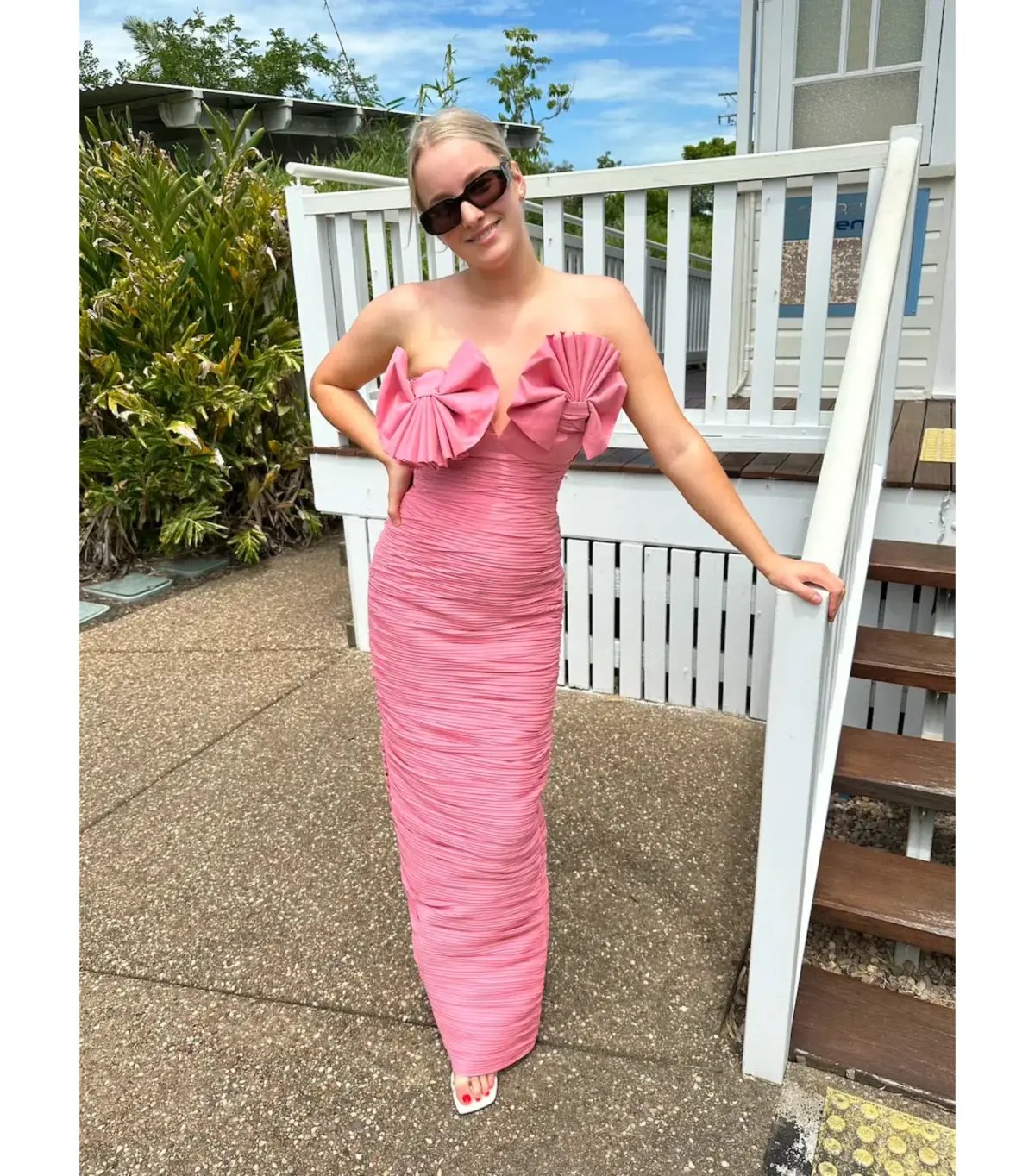 Rachel Gilbert Jensen Gown Pink Size 2 / AU 10 photo 3