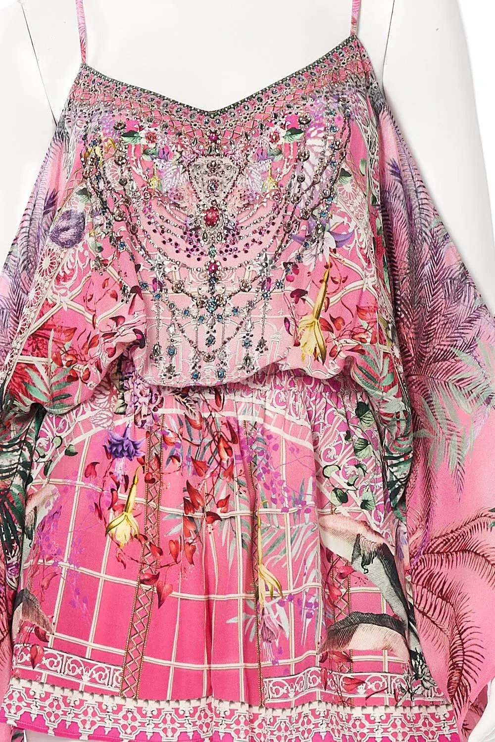 Camilla Drop Shoulder Playsuit Glasshouse Romance Size L /Au 14 photo 3