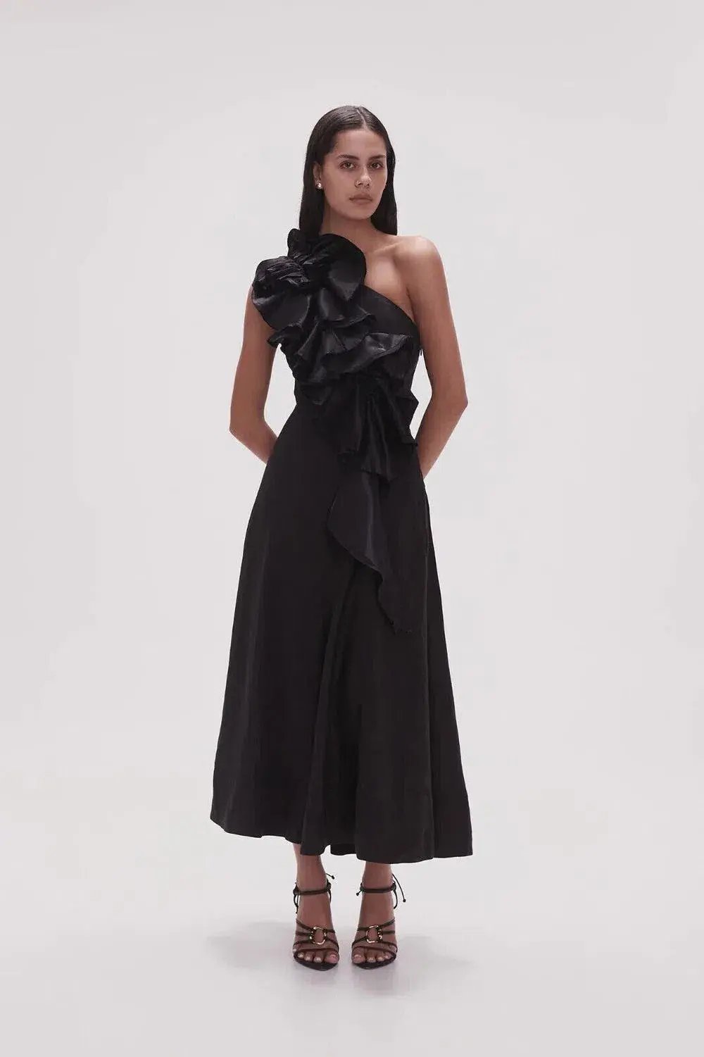Leona Edmiston Nia LBD Cocktail Dress With Side Split Size AU 4 photo 17