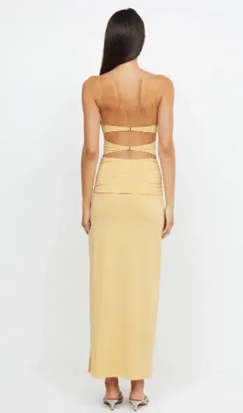 Bec & Bridge Montana Twist Maxi Dress Yellow Size 8 photo 2