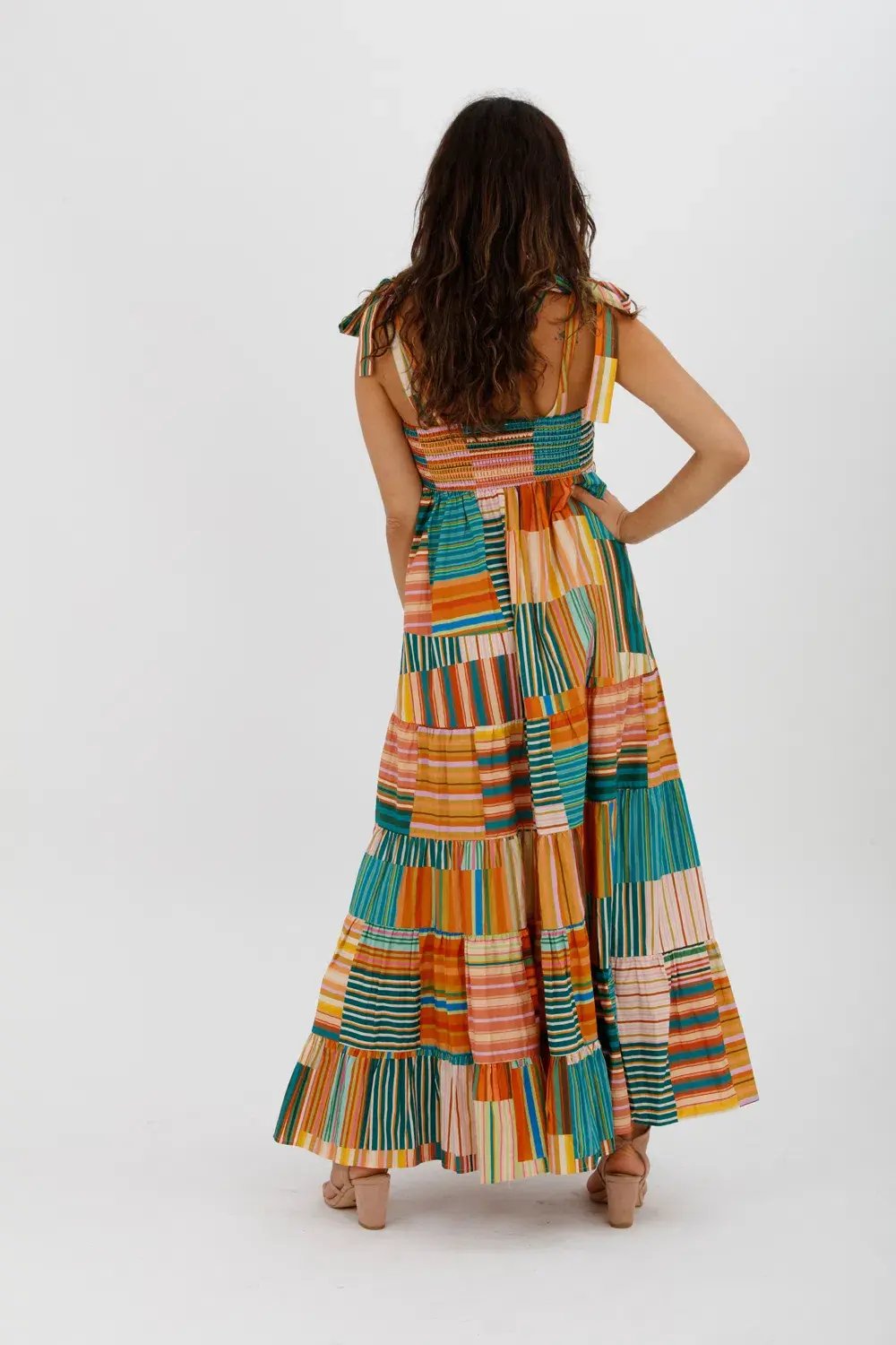 Alemais  Sloane Tiered Midi Dress Multi Size 10 photo 10