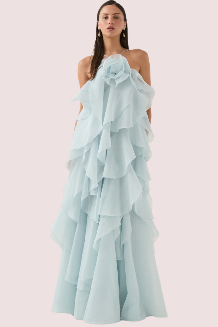 Aje Pandorea Layered Maxi Dress Blue photo 4