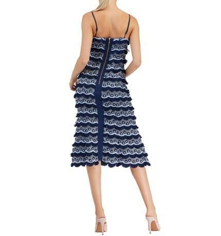 Keepsake the label Midi Dress Navy Blue Size 8 photo 3