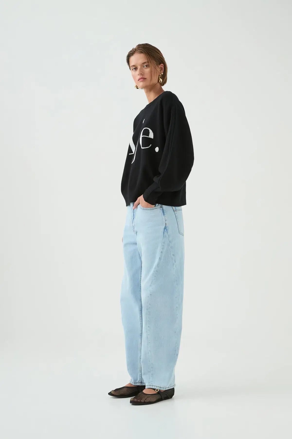 Arden Logo Knit Black Ivory Size AU photo 4
