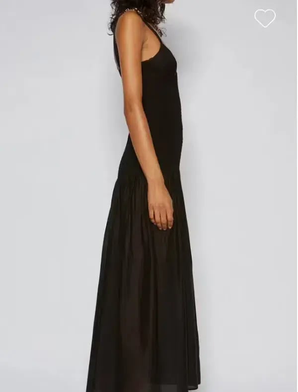 Scanlan Theodore Cotton Bralette Midi Dress Black Size 6 photo 3