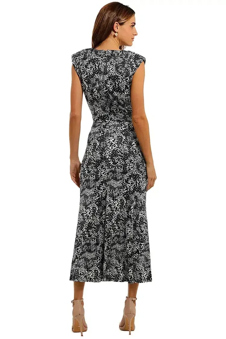 MISHA Leora Midi Dress Print Size 10/M photo 3