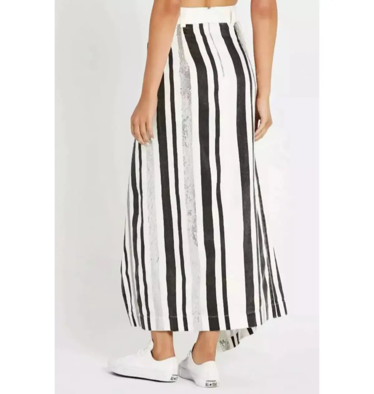 Sass and Bide The Front Row Maxi Skirt Black/Silver Size AU 6 photo 3