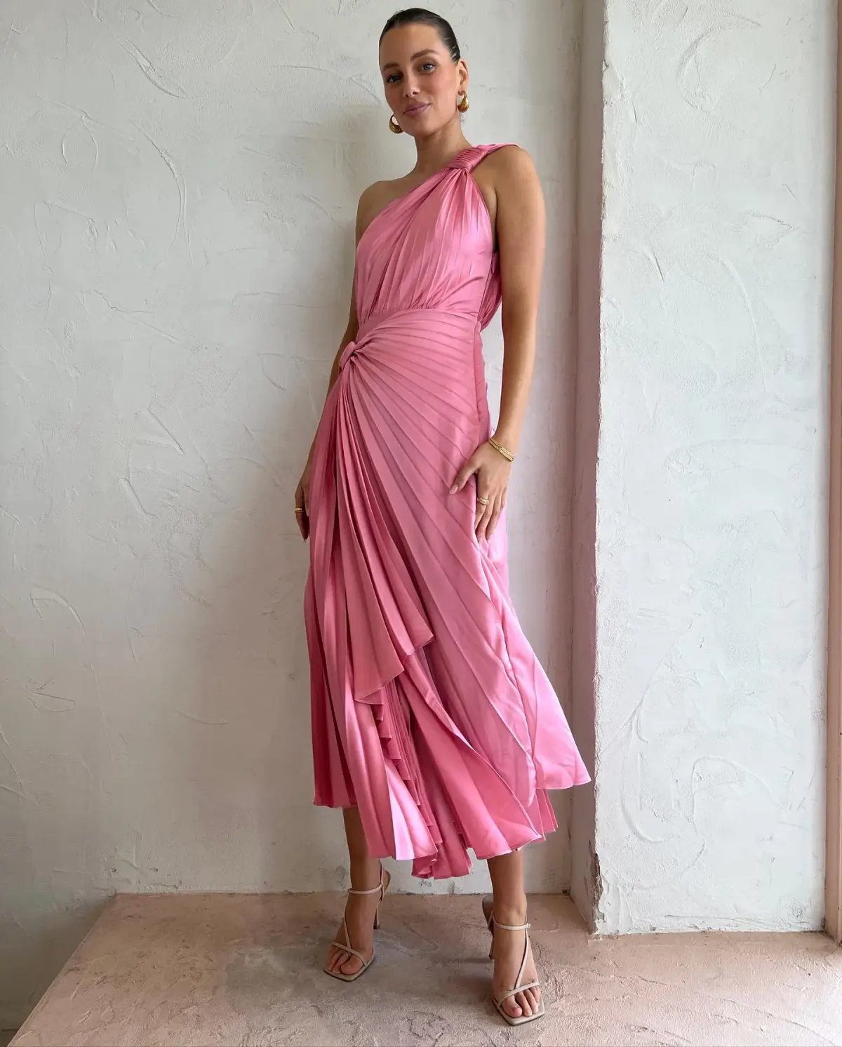 Acler Illoura Midi Dress Tulip Pink Size AU 8 photo 3