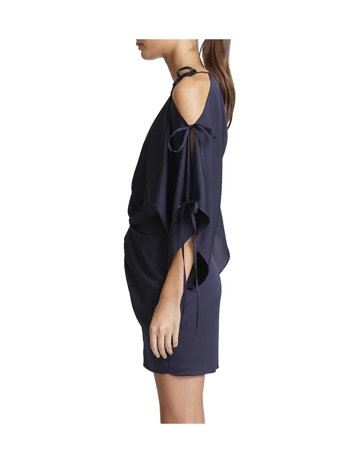 Shona Joy Calypso Twist Kimono Mini Dress Navy Blue Size 6 photo 4