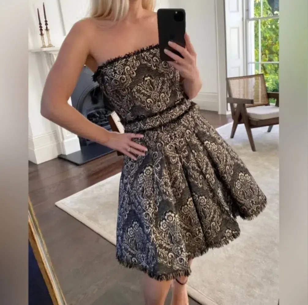 Dolce & Gabbana Mini Fit & Flare Corset Dress Size AU 8 photo 2