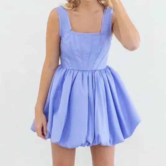 Aje Suzette Lavender Bubble Mini Dress Size 14 photo 6