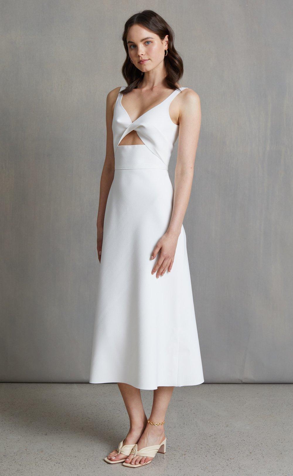 Bec + Bridge Forever Young Midi Dress In Ivory - SIZE 10 photo 9