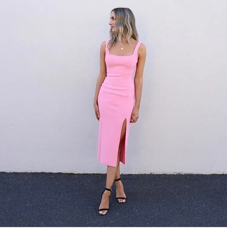 Bec & Bridge Hibiscus Islands Midi Dress Pink Size 8 photo 4