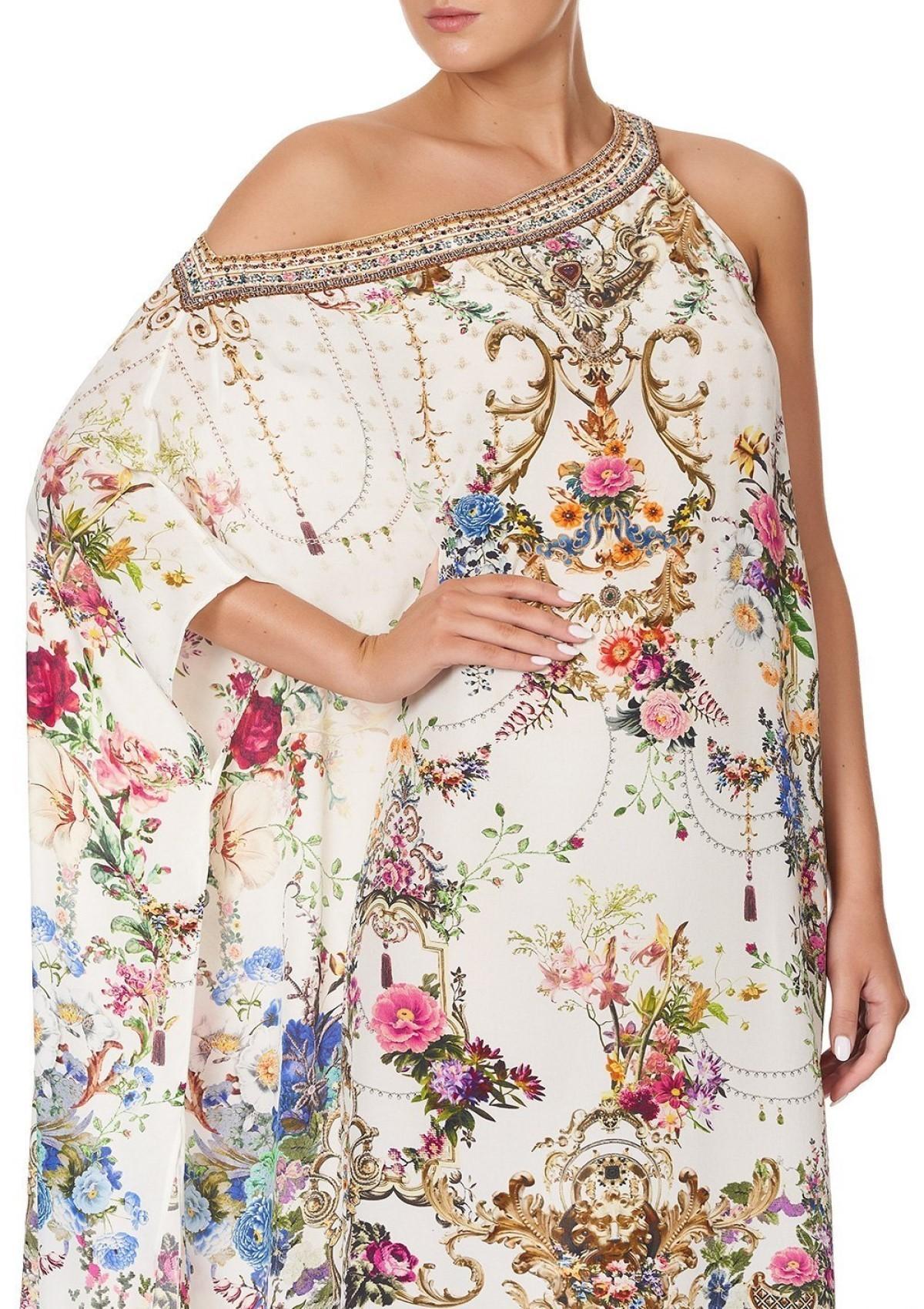 Camilla By The Meadow One Shoulder Kaftan with Neckband Dress Print Size 14 photo 2