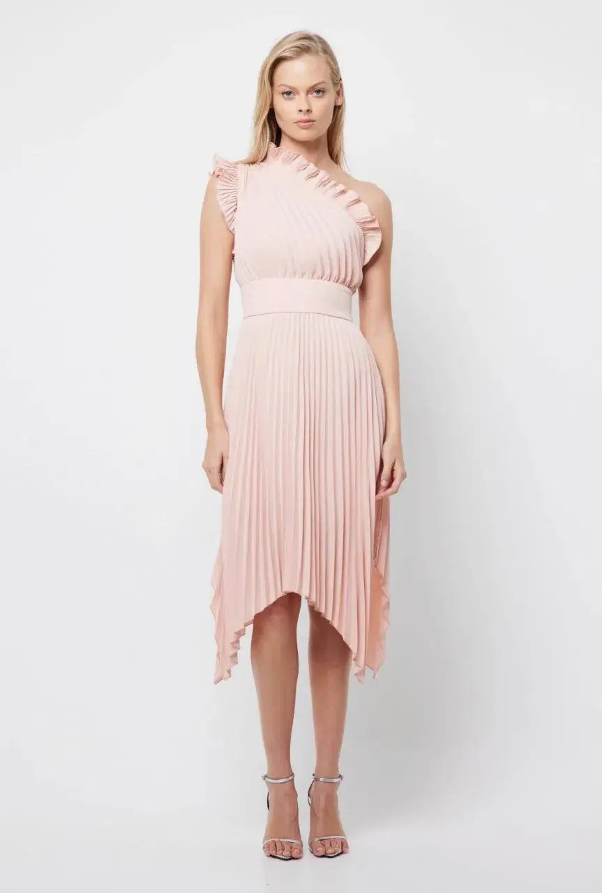 Mossman The Lady Like Midi Dress in Blush Size 12 photo 6