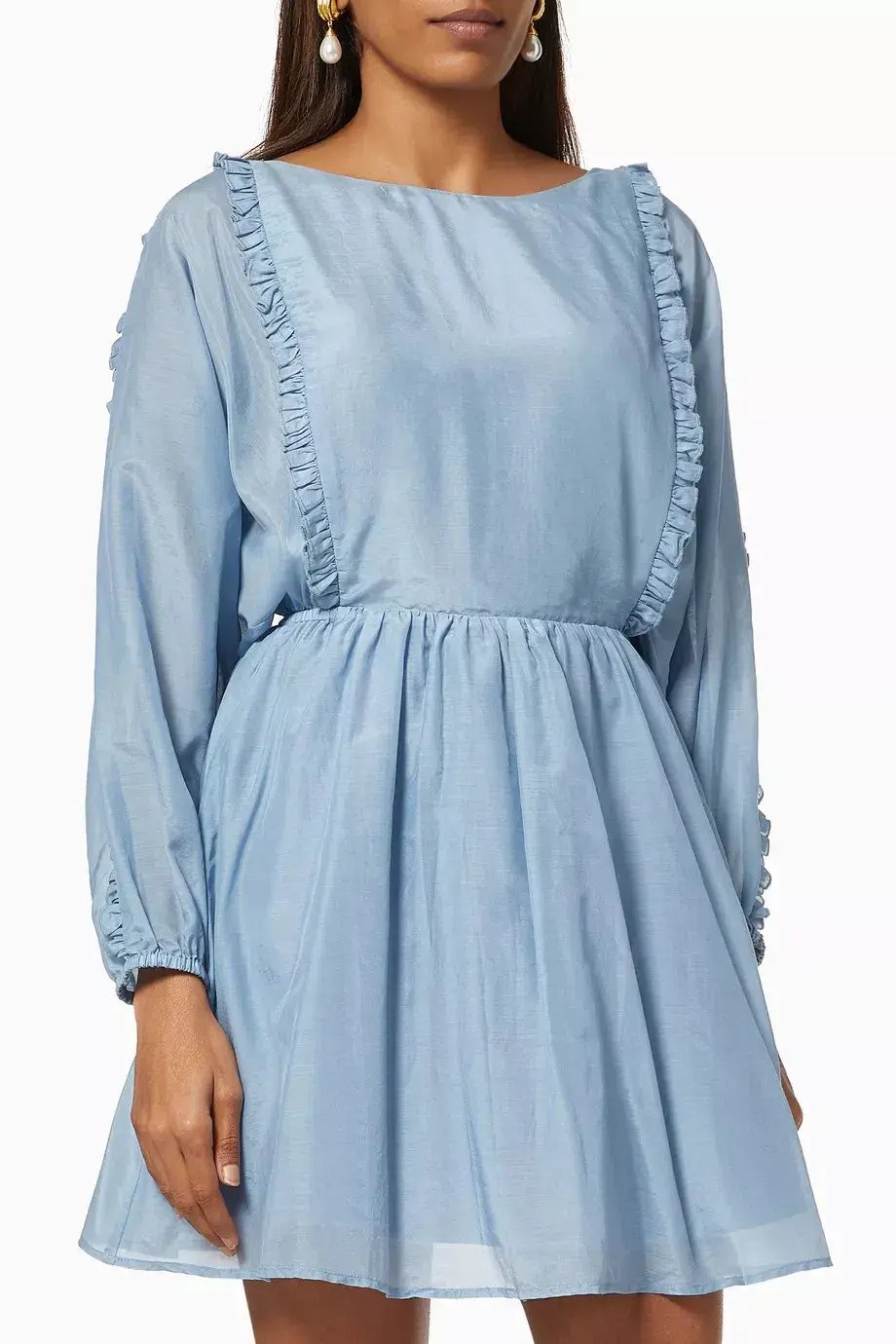 Bird & Knoll Maja Dress Backless Blue Size AU 8 photo 2