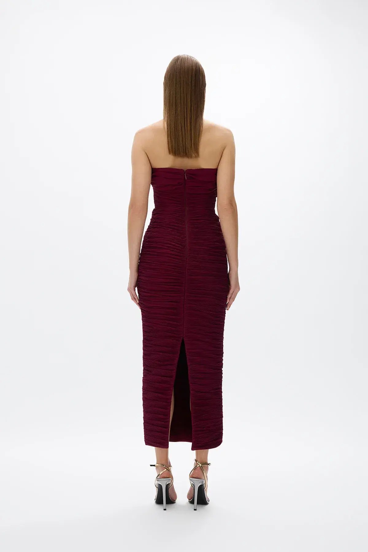 Rachel Gilbert Jensen Dress (Merlot) Size 2 photo 4